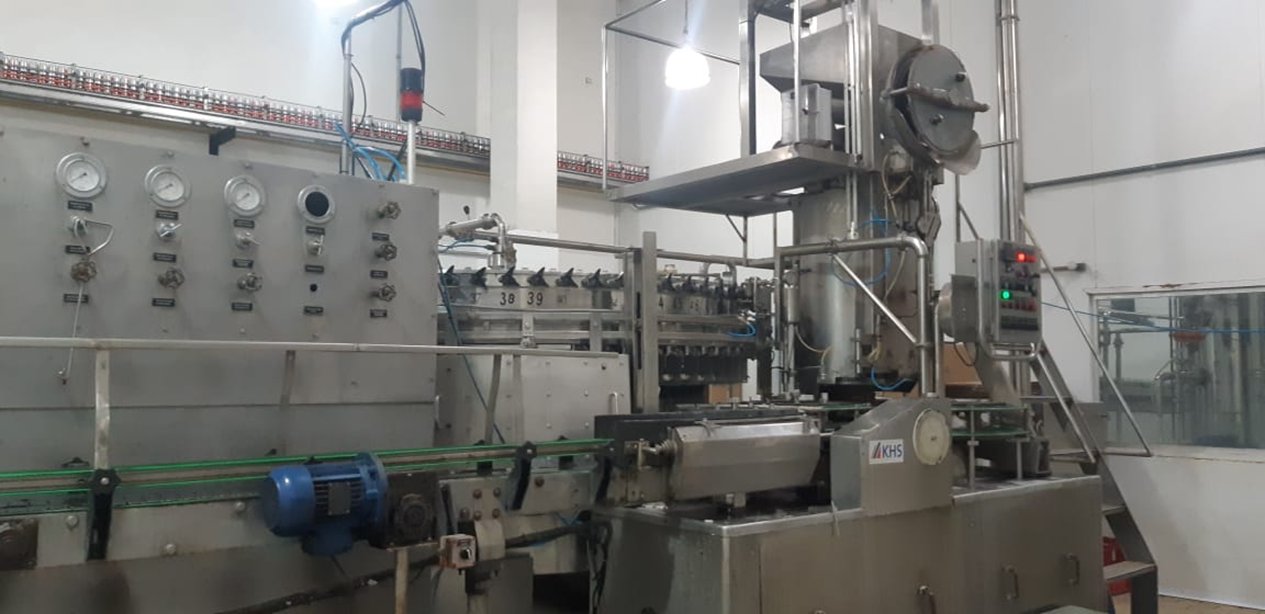 Linha de envase em vidro